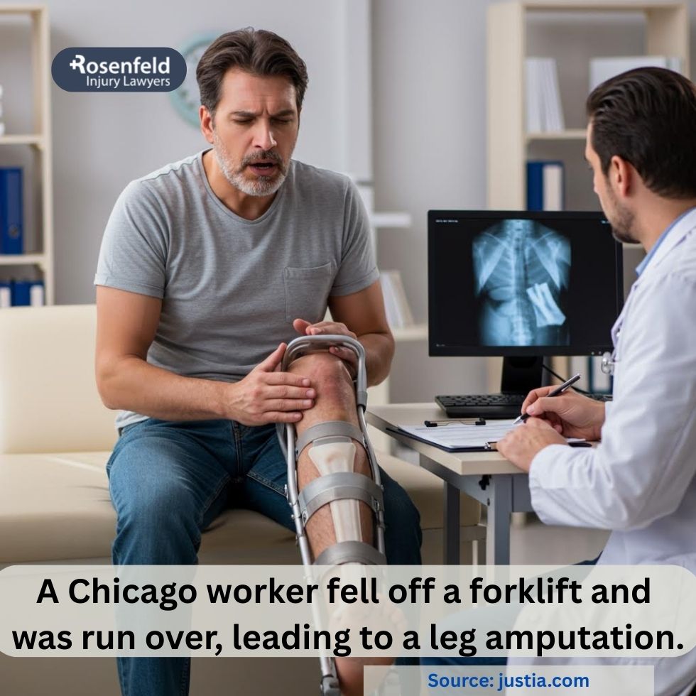 Chicago lawyer pursuing compensation for injuries from a forklift accident